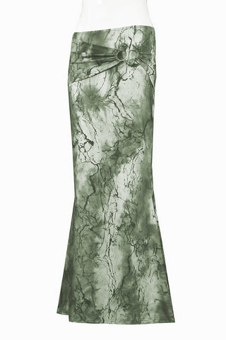 Elegant Maxi Skirt with Side Buckle