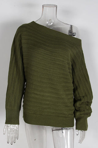 Off-Shoulder Knit Sweater