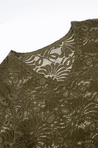 Lace V-Neck Long Sleeve Top