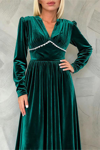 Elegant V-Neck Evening Gown