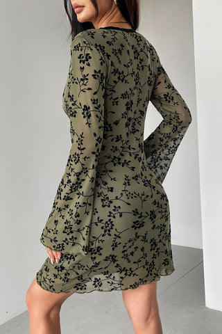 Floral V-Neck Mini Dress