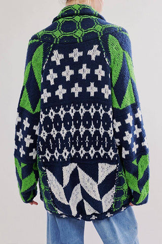 Geometric Knit Cardigan
