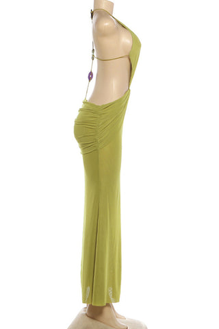 Elegant Evening Halter Dress