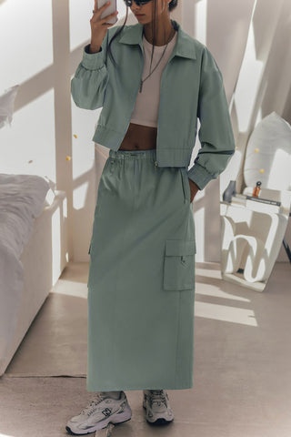 Stylish Zip-Up Cropped Jacket