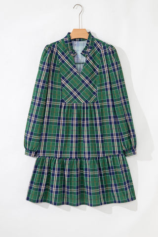 Plaid A-Line Casual Dress
