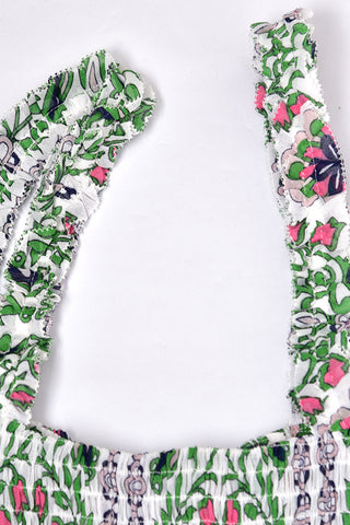 Ruffle Strap Floral Tank Top