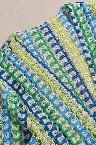 V-Neck Geometric Casual Dress