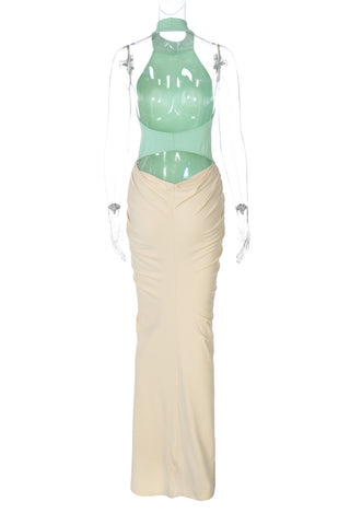 Elegant Halter Evening Dress