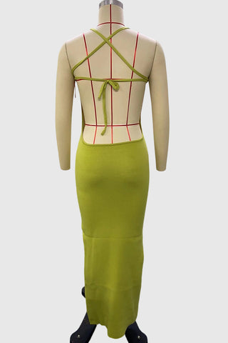 Strappy Knit Midi Dress