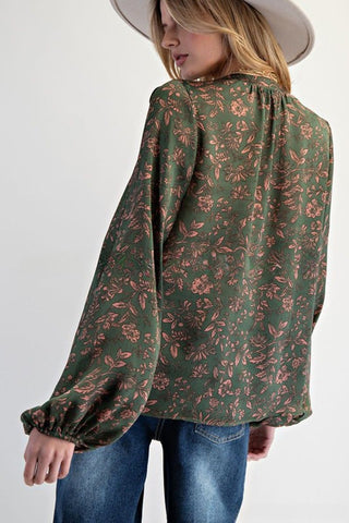 Floral Ruffled Shirt