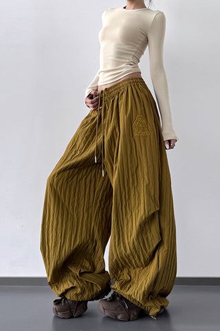 Relaxed Wide-Leg Casual Pants