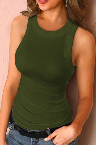Sleeveless Ribbed Tank Top