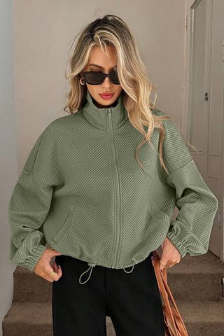 Zip-Up Textured Jacket