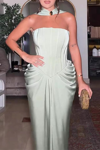 Elegant Draped Chic Casual Dress