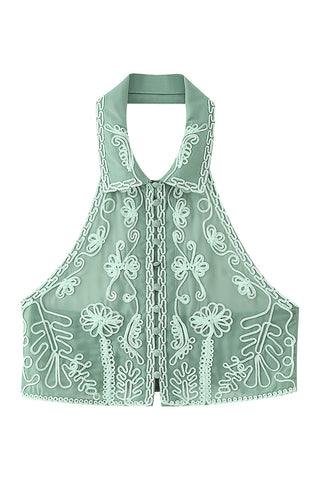 Floral Halter Tank Top