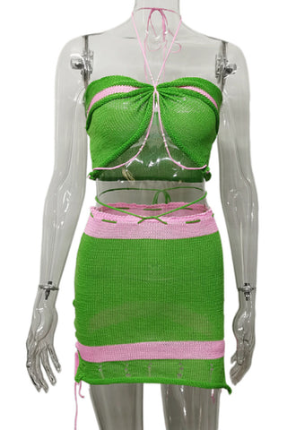 Crochet Two-Piece Casual Set