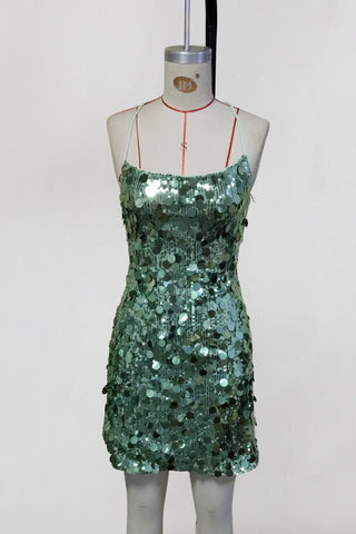 Sequin-Embellished Vacation Dress
