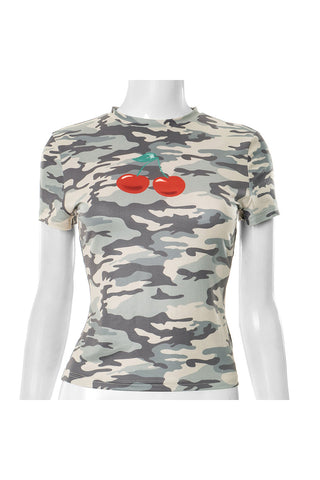 Camouflage Cherry T-Shirt