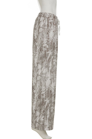 Drawstring Wide-Leg Casual Pants