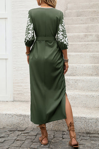 Drawstring Waist Printed Dress