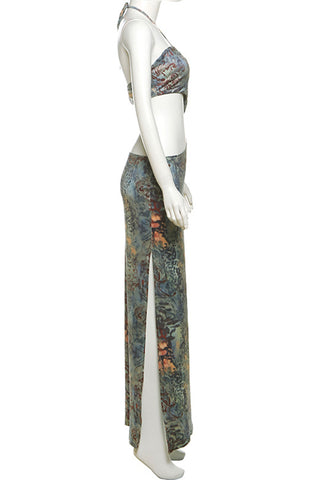 Halter Cutout Midi Dress