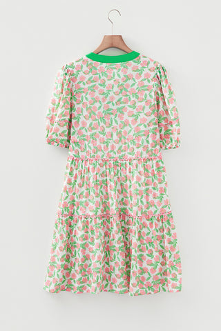 Ruffled Floral Casual Dress