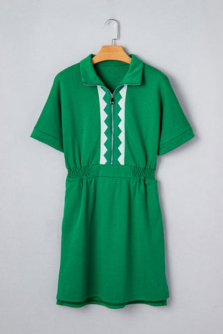 Zip-Front Casual Dress