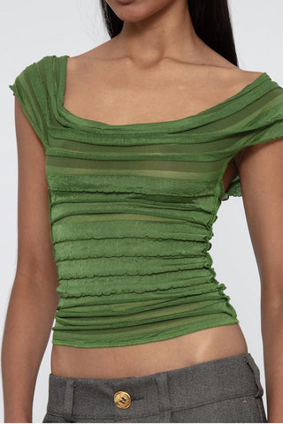 Ruffled Square Neck Tank Top