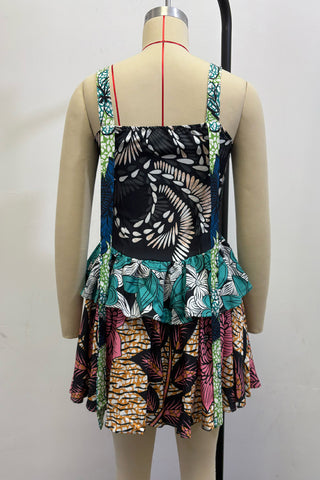 Vibrant Patterned Casual Dress