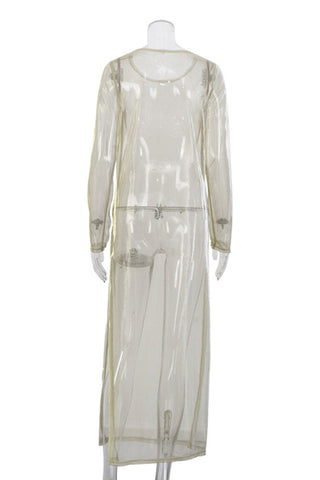 Sheer Long Sleeve Dress