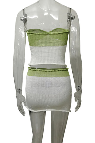 Strapless Knit Casual Set