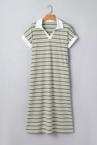 Striped Midi Casual Dress