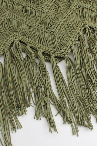 Fringe Detail Knit Tank Top