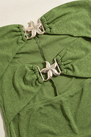 Strapless Cutout Maxi Dress