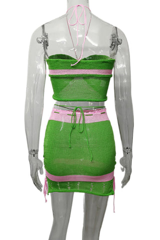 Crochet Two-Piece Casual Set