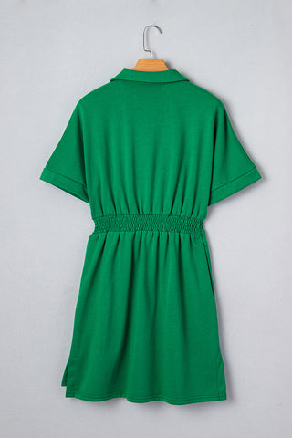 Zip-Front Casual Dress