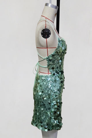 Sequin-Embellished Vacation Dress