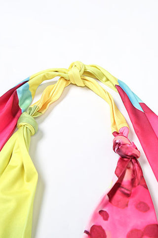 Tropical Print Halter Set