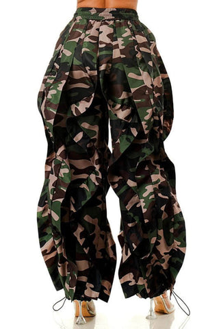 Artistic Flow Wide-Leg Casual Pants