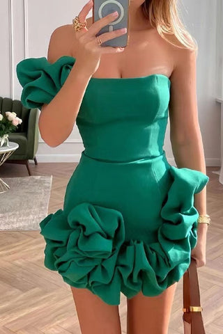 Elegant Ruffle Mini Dress