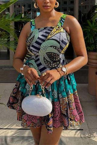 Vibrant Patterned Casual Dress