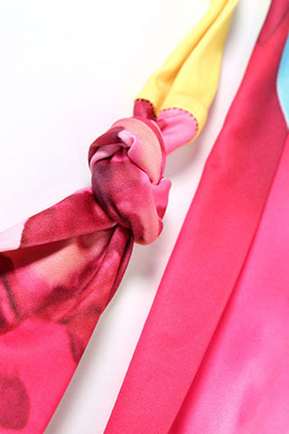 Tropical Print Halter Set