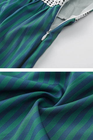 Striped Ruffle A-Line Dress