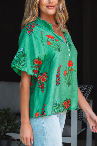 Floral Print Relaxed Fit Blouse