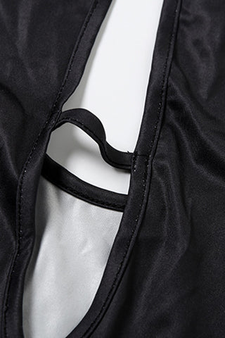 Halter Maxi Dress with Artistic Design