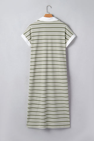 Striped Midi Casual Dress