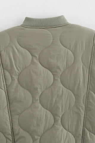 Quilted Button-Up Jacket