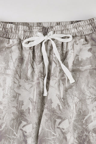 Drawstring Wide-Leg Casual Pants