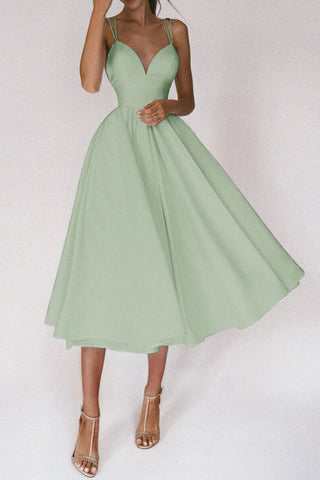 Elegant Spaghetti Strap Evening Dress