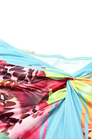 Tropical Print Halter Set